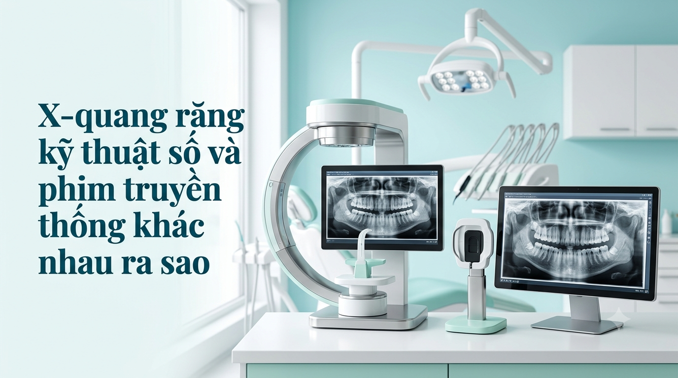 X-quang răng kỹ thuật số và phim truyền thống khác nhau ra sao
